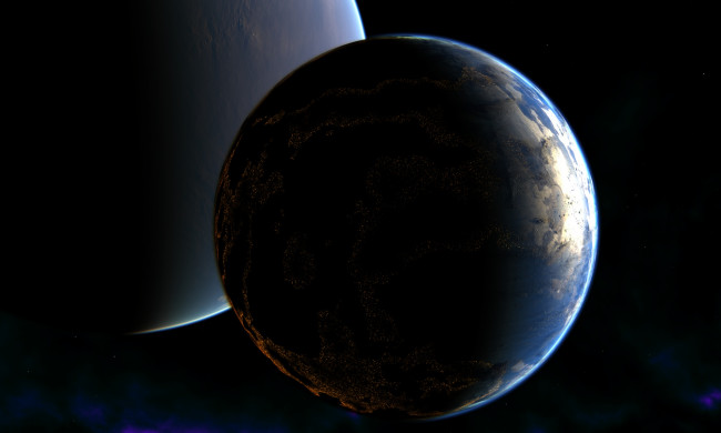 Обои картинки фото космос, арт, вселенная, планеты, звезды, галактика