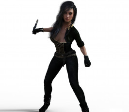 Картинка 3д+графика люди+ people девушка взгляд фон