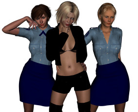 обоя 3д графика, люди , people, фон, взгляд, девушки