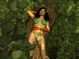 Картинка 3д+графика фантазия+ fantasy девушка взгляд фон