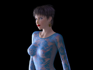 Картинка 3д+графика люди+ people взгляд девушка фон