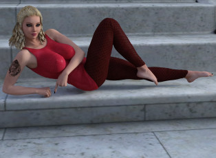 Картинка 3д+графика люди+ people девушка фон взгляд