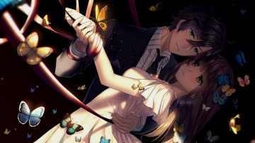 Картинка аниме mystic+messenger двое