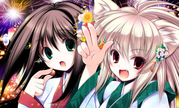 Картинка аниме unknown +другое девушки взгляд фон