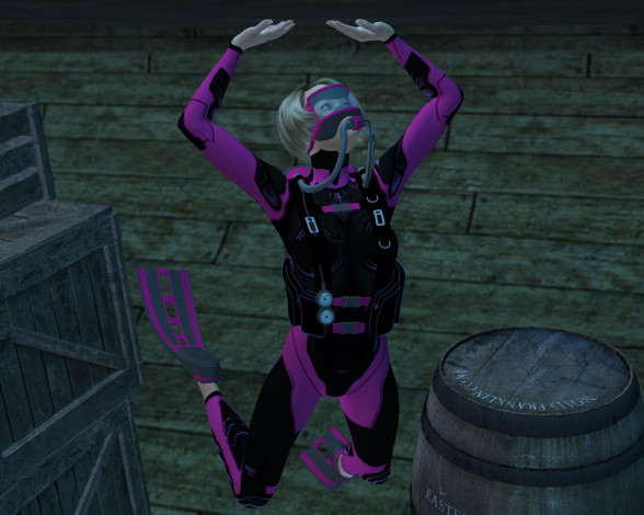 Обои картинки фото fatal diving, 3д графика, фантазия , fantasy, взгляд, фон, fatal, diving, девушка