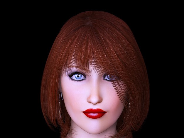 Обои картинки фото 3д графика, портрет , portraits, взгляд, девушка, фон