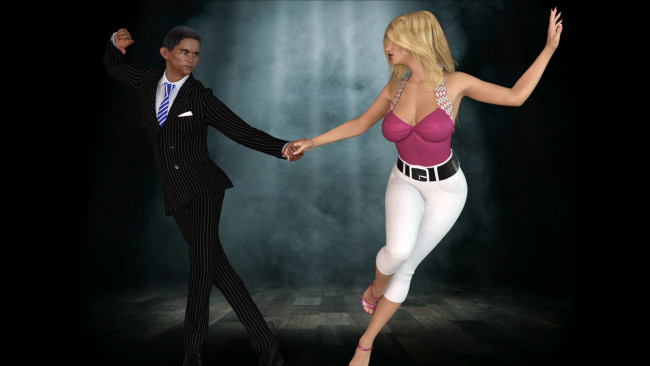 Обои картинки фото 3д графика, люди , people, фон, взгляд, девушка, парень