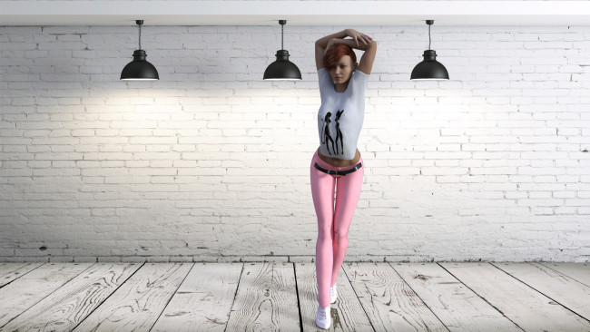 Обои картинки фото 3д графика, люди , people, взгляд, девушка, фон