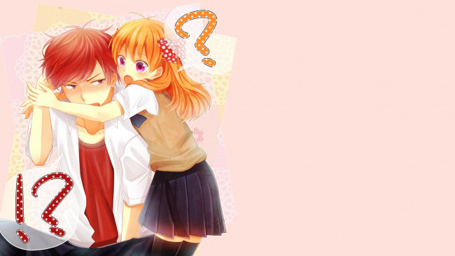 Обои картинки фото аниме, gekkan shoujo nozaki-kun, парень, девушка