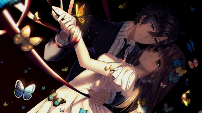 Обои картинки фото аниме, mystic messenger, двое