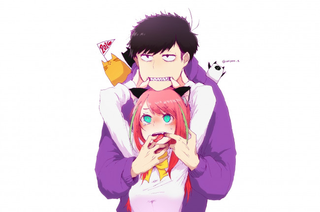 Обои картинки фото аниме, osomatsu-san, двое