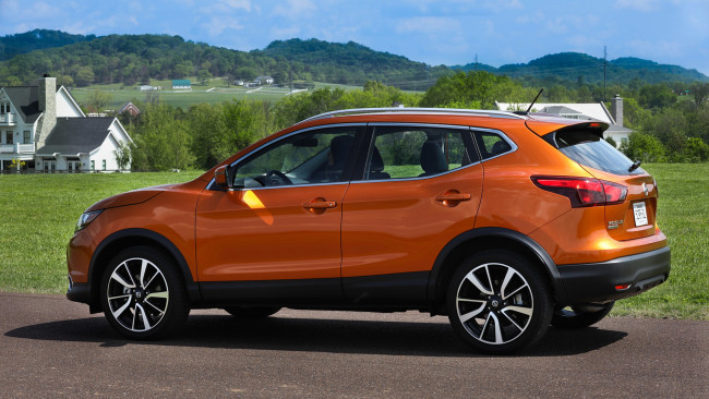 Обои картинки фото nissan rogue sport 2017, автомобили, nissan, datsun, оранжевый, rogue, sport, 2017