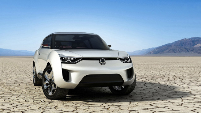 Обои картинки фото ssang yong xiv-2 concept 2012, автомобили, 3д, xiv-2, concept, 2012, белый, ssang, yong