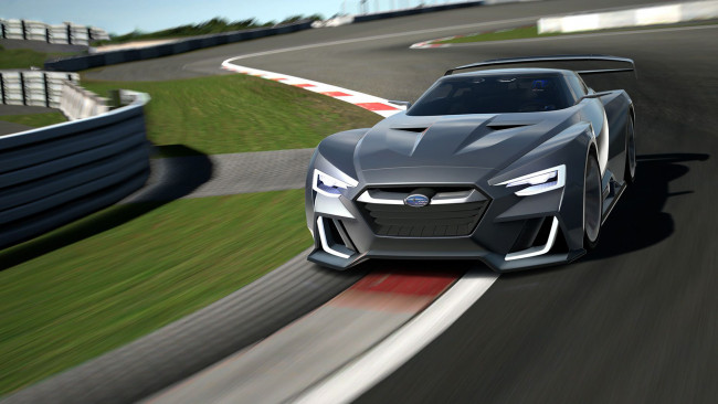 Обои картинки фото subaru viziv gt vision gran turismo concept 2014, автомобили, 3д, 2014, vision, gran, turismo, concept, gt, subaru, viziv