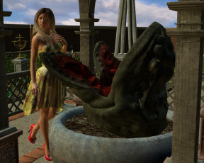 Картинка 3д+графика фантазия+ fantasy взгляд девушка фон