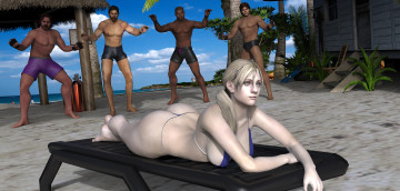 Картинка 3д+графика люди+ people девушка фон взгляд