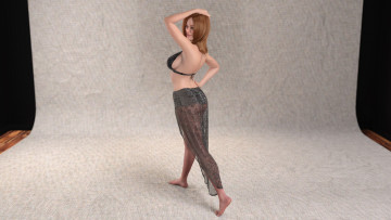 Картинка 3д+графика люди+ people девушка взгляд фон