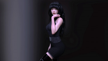 Картинка 3д+графика люди+ people девушка взгляд фон