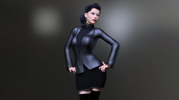 Картинка 3д+графика люди+ people девушка взгляд фон