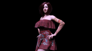 Картинка 3д+графика люди+ people взгляд девушка фон