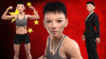 Картинка 3д+графика спорт+ sport девушка взгляд фон