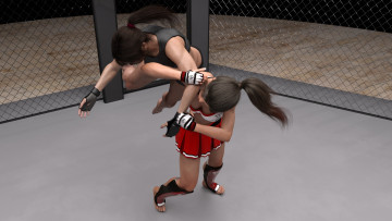 Картинка 3д+графика спорт+ sport девушки взгляд фон ринг бокс