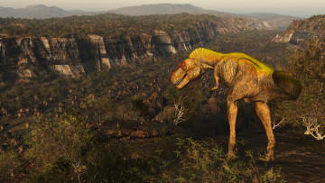 Картинка 3д+графика животные+ animals динозавр