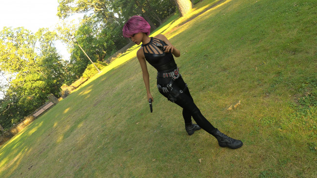 Обои картинки фото 3д графика, фантазия , fantasy, девушка, фон, взгляд