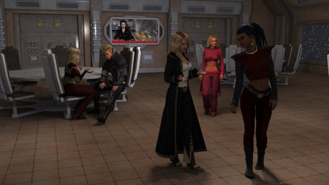 Обои картинки фото 3д графика, фантазия , fantasy, фон, взгляд, девушки