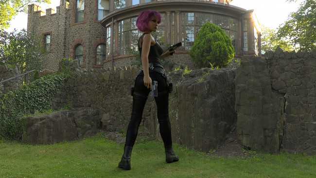 Обои картинки фото 3д графика, фантазия , fantasy, фон, взгляд, девушка