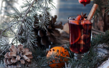 Картинка праздничные угощения глинтвейн