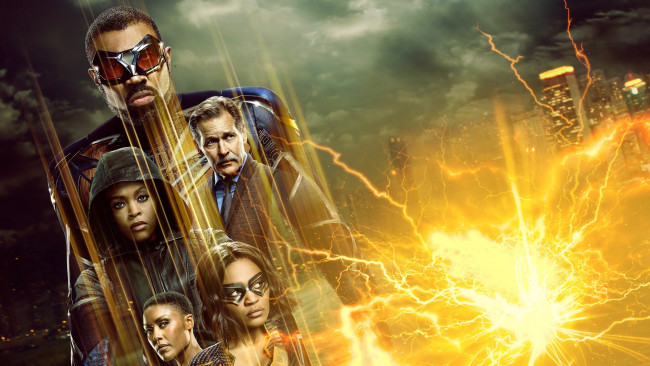 Обои картинки фото black lightning , сериал 2017 – , кино фильмы, сериал, черная, молния, сша, фантастика, боевик, драма, cress, williams