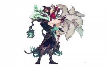 Картинка видео+игры league+of+legends ahri хвосты фонарь thresh