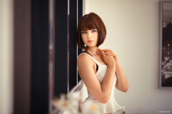 Картинка девушки marie+grippon женщины мари гриппон портрет лодс франк короткие волосы модель брюнетка в помещении