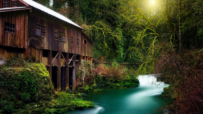 Обои картинки фото cedar creek grist mill,  washington, разное, мельницы, cedar, creek, grist, mill, washington