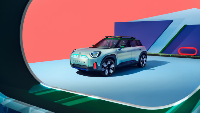 Обои картинки фото mini concept aceman 2022, автомобили, mini, электрический, кроссовер, concept, aceman, 2022, концепт, мини