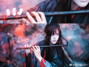 Картинка девушки -+креатив +косплей образ костюм вэй усянь флейта