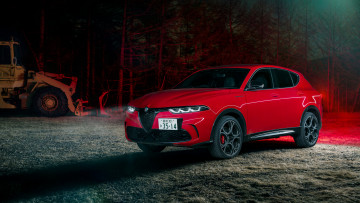 Картинка alfa+romeo+tonale+edizione+speciale+2023 автомобили alfa+romeo alfa romeo tonale edizione speciale ночь красный альфа ромео