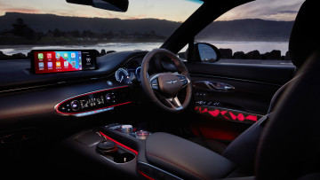 Картинка genesis+gv70+3 5t+awd автомобили спидометры торпедо салон руль река