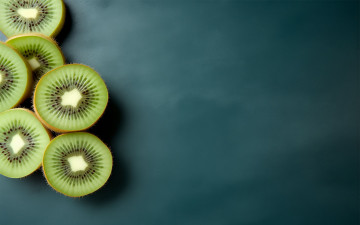 обоя еда, киви, ломтики, фон