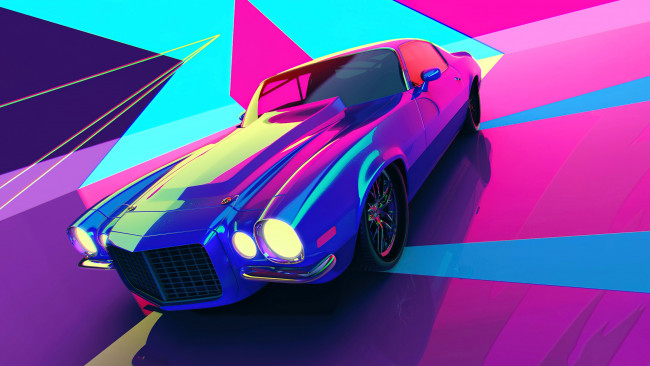 Обои картинки фото автомобили, векторная графика, машина, яркость