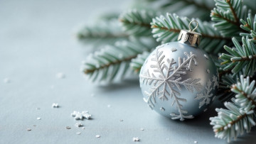 обоя праздничные, шары, новогодняя