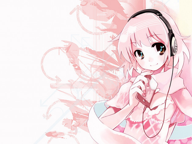 Обои картинки фото аниме, headphones, instrumental