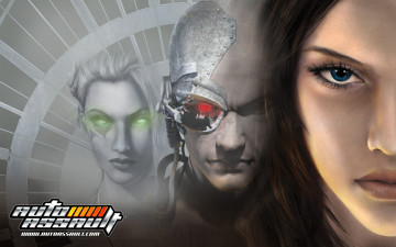 Картинка auto assault видео игры киборг девушка