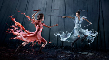 Картинка -Unsort+Креатив девушки unsort креатив бой мечи краска