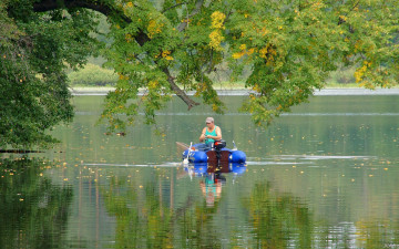 Картинка нижегородский край природа реки озера озеро рыбак лодка