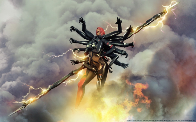 Обои картинки фото metal, gear, rising, revengeance, видео, игры, оружие, существо, молнии