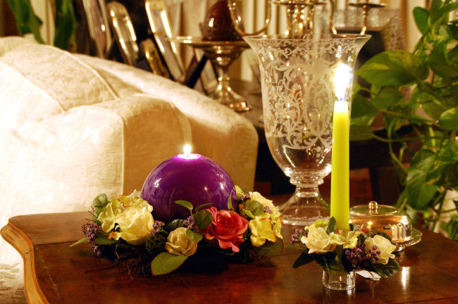 Обои картинки фото разное, свечи, пламя, декор