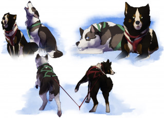 Картинка рисованные животные +собаки собаки