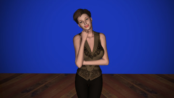 обоя 3д графика, people , люди, взгляд, девушка